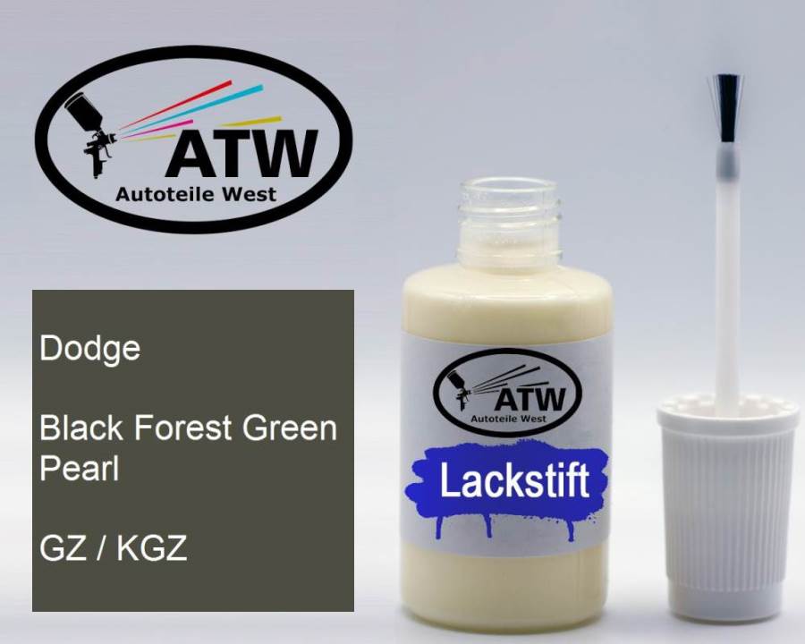 Dodge, Black Forest Green Pearl, GZ / KGZ: 20ml Lackstift, von ATW Autoteile West.